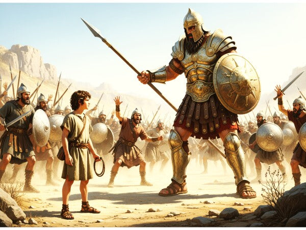 DAVID CONFRONTS GOLIATH -- TWO
