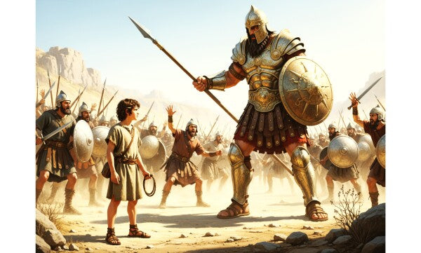 DAVID CONFRONTS GOLIATH -- TWO