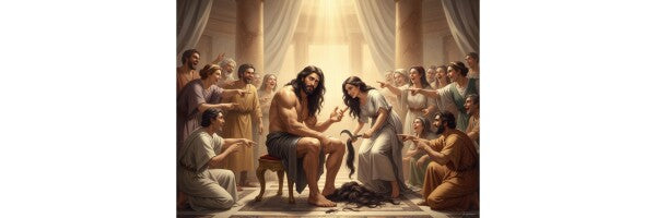 DELILAH CLIPS SAMPSON'S HAIR--THE SOURCE OF HIS STRENGTH