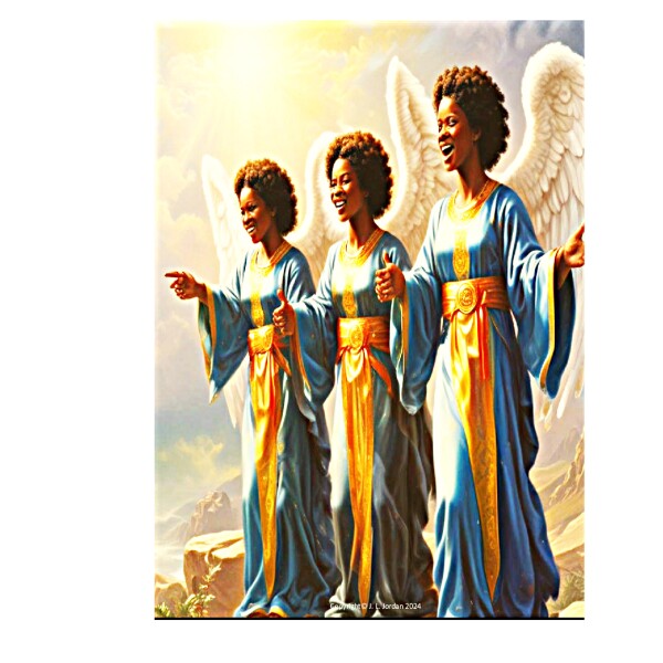 BLACK CHOIR MEMBERS SINGING IN HEAVEN