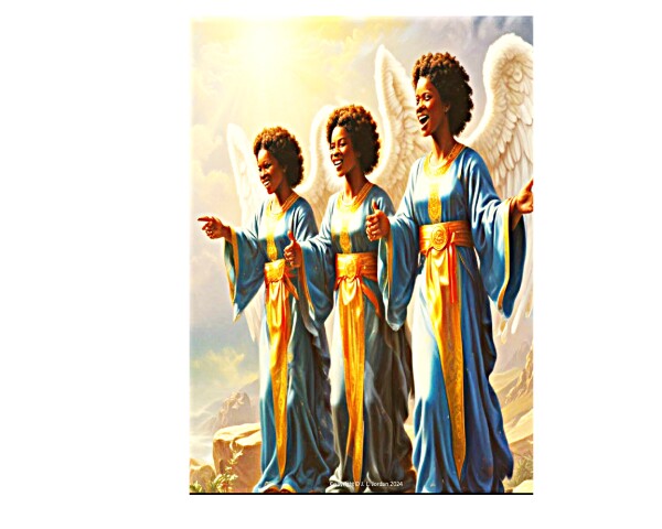 BLACK CHOIR MEMBERS SINGING IN HEAVEN