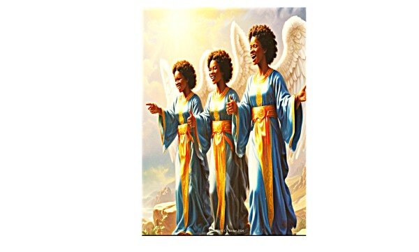 BLACK CHOIR MEMBERS SINGING IN HEAVEN