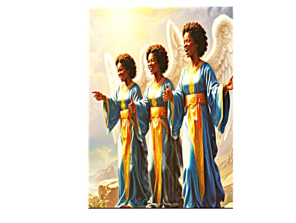 BLACK CHOIR MEMBERS SINGING IN HEAVEN