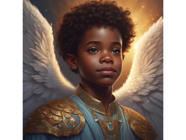 PROUD BLACK BOY ANGEL--ONE--Wall Art/Posters