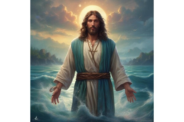 JESUS WALKS ON WATER--POSTERS/WALL ART--ONE