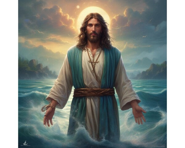 JESUS WALKS ON WATER--POSTERS/WALL ART--ONE
